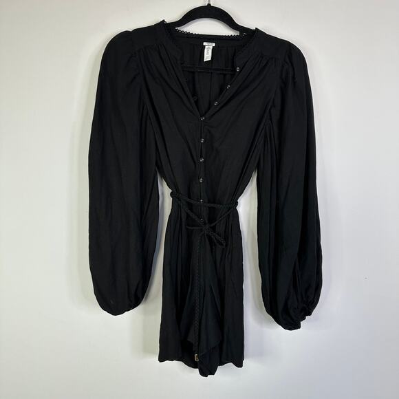 KIVARI - Raquelle Playsuit Romper - Black Size US 2 - Picture 3 of 13